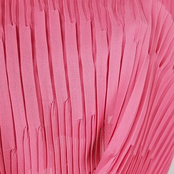 For Cynthia Orange Coral Long Maxi Pleated Skirt SALE - Picture 6 of 8